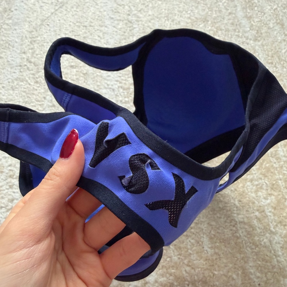 VSX Vibrant Blue and Black Sports Bra - Picture 3 of 4